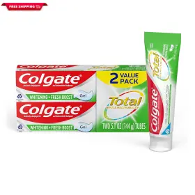 60121624 PALMOLIVE Total Whitening Boost Toothpaste Tube Pack