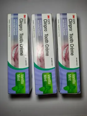 0179 3M Tubes Clinpro Creme Fluoride Toothpaste Vanilla