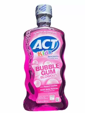 041167094440 ACT Kids Anti Cavity Fluoride Rinse Bubble Gum