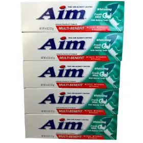 033200700128 AIM Benefit Gel Toothpaste Pack Whitening