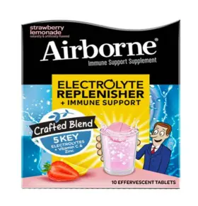647865904137 AIRBORNE Effervescent Tablets Electrolyte Lemon