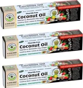 638673 AL-RIYAN Pack Coconut Oil Flouride Herbal Toothpaste