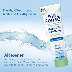 034563100501 ALOESENSE Fluoride Toothpaste Naturally Gum #2