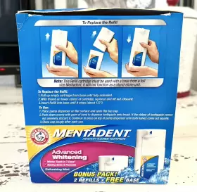 652814 ARM HAMMER Mentadent Advanced Whitening Pack Refills #3
