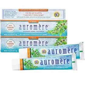 027275200027 AUROMERE Ayurvedic Herbal Toothpaste Classic Gmo