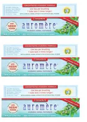 027275200072 AUROMERE Toothpaste Cinnamon Pack