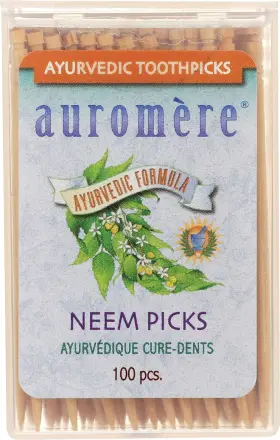 27275350005 AUROMERE Ayurvedic Neem Toothpicks Vegan Natural