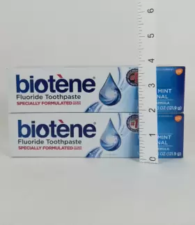 048582100503 BIOTENE DENTAL Toothpaste Formula Fluoride Pack #3