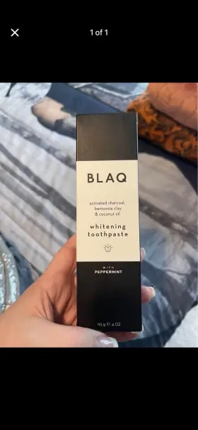 1150101 BLAQ Whitening Toothpaste Peppermint Natural