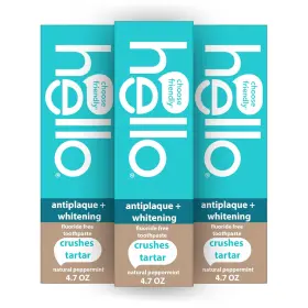 445011415437 HELLO Antiplaque Toothpaste Fluoride Whitening