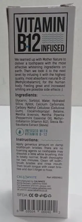 869564000402 CALI WHITE Vitamin Infused Natures Whitening #3