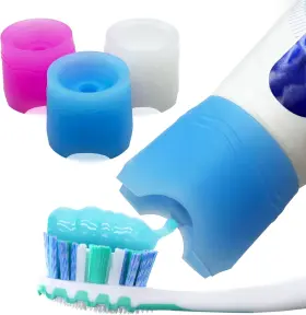Chrome Cherry Ssqz3pmc133 Squeezme Self-closing Toothpaste Caps Silicone Lid For Kids And Adu
