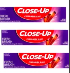 Close-up 742425 Close-up Freshening Red Gel Cinnamon Toothpaste 4oz - Pack Of 2