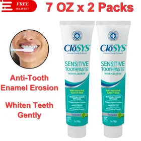 1C-7-2PK CLOSYS Pack Fluoride Toothpaste Ounces Gentle