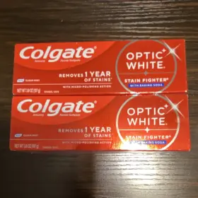 02561 COLGATE Optic Stain Fighter Toothpaste Baking Soda Pack