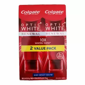 035000972231 COLGATE Optic Renewal Whitening Toothpaste Twin