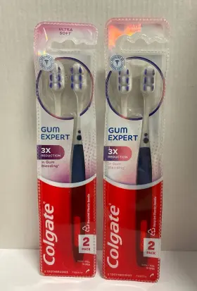 Colgate 827854010845 Gum Expert Ultra Soft Toothbrush Lot Of 2 Packages - 0526-04