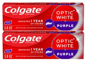 Colgate 827854025412 Optic White Purple Teeth Whitening Fresh Mint Toothpaste 4.2oz-pack Of 2 Colgate 827854025412 Optic White Purple Teeth Whitening Fresh Mint Toothpaste 4.2oz-pack Of 2