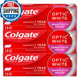 B0G2F4GNHX COLGATE Optic Sensitivity Relief Whitening Pack