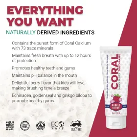 Nsbndl CORAL WHITE Nano Bubble Berry Kids Toothpaste Natural #2