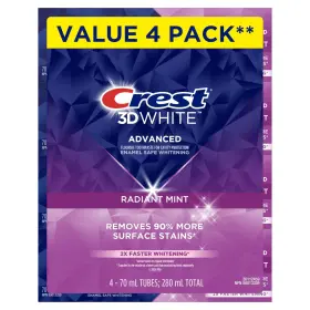 030772076392 CREST Toothpaste Advanced Whitening Radiant Pack #2