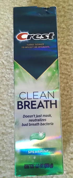 030772225868 CREST Clean Breath Spearmint Fluoride Toothpaste