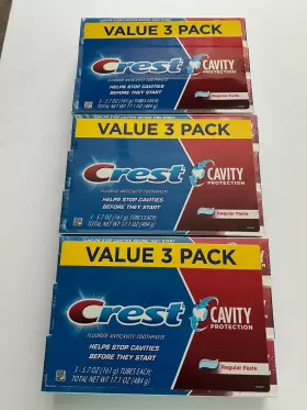 037000122777 CREST Cavity Toothpaste Pack Tubes Total