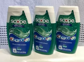 037000711612 CREST Scope Outlast Toothpaste Minty Gel #2