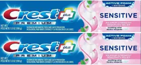 037000711780 CREST Sensitive Toothpaste Foam Whitening Pack