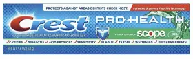 037000742227 CREST Pro Fluoride Toothpaste Scope Gel Freshen