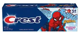 Crest 23484 3 Pack Toothpaste 4.2oz Kids Spiderman Strawberry Rush