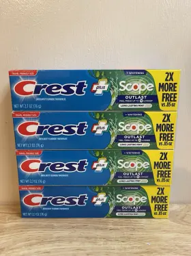 30772054345 CREST Scope Toothpaste Pack Travel Whitening