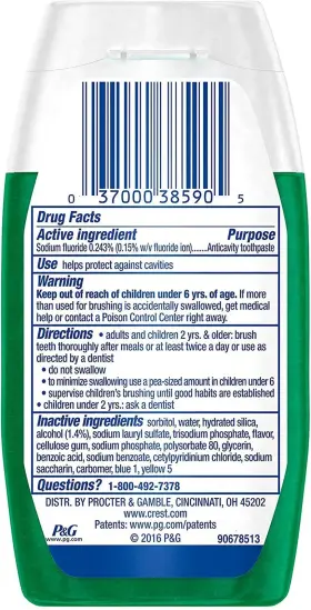 367923 CREST Whitening Scope Tartar Control Toothpaste Minty #3