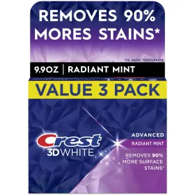 629722575056 CREST Advanced Radiant Whitening Toothpaste Pack
