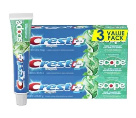 726084703551 CREST Scope Whitening Toothpaste Pack Tubes
