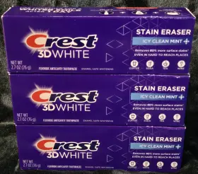 934932370331 CREST Stain Eraser Icy Clean Toothpaste Set