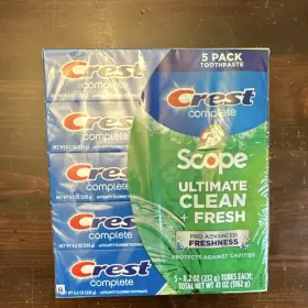 LOT5198TNR CREST Scope Ultimate Clean Toothpaste Pack