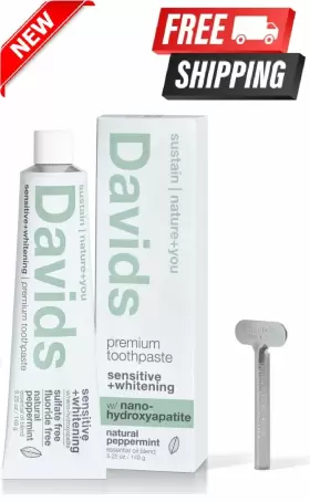 325547 DAVIDS Sensitive Natural Whitening Toothpaste Nano