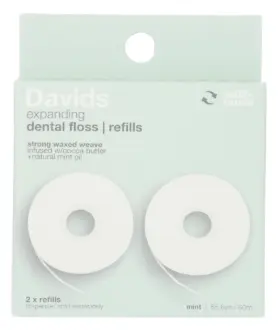 850046443190 DAVIDS Toothpaste Expanding Dental Floss Refills