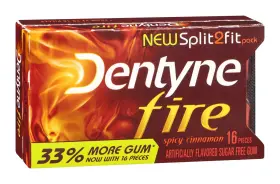 012546315098 DENTYNE Fire Sugar Gum Spicy Cinnamon Pack