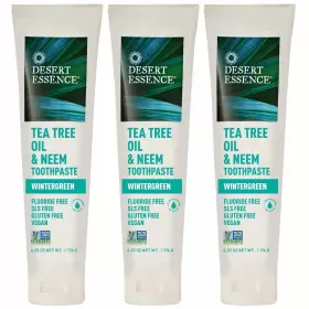 3403NDE-3 DESERT ESSENCE Tea Tree Oil Neem Toothpaste Pack