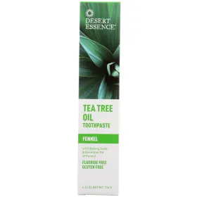 55734 DESERT ESSENCE Tea Tree Oil Toothpaste Fennel