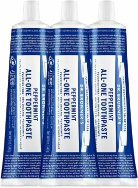 B01LZQZ36F DR. BRONNERS Toothpaste Peppermint Pack Bronner