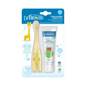 HG061-P4 DR. BROWNS Baby Toothbrush Fluoride Toothpaste Set