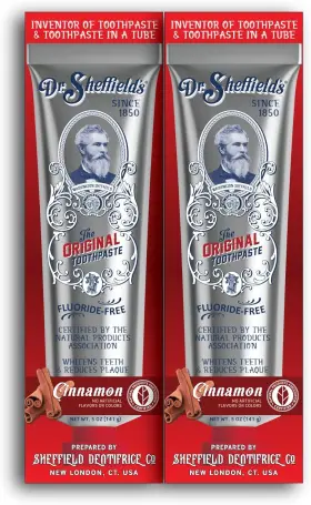 445056889842 DR. SHEFFIELDS Natural Toothpaste Cinnamon Great