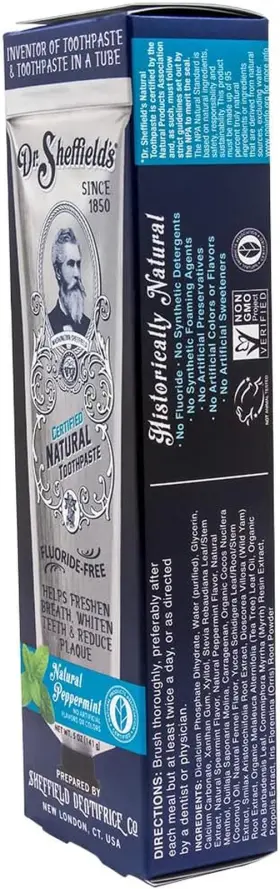744111017372 DR SHEFFIELDS Toothpaste Natural Peppermint #2