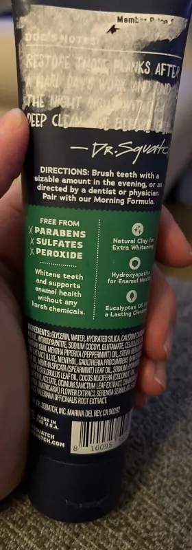810095591631 DR. SQUATCH Spearmint Night Formula Toothpaste #2
