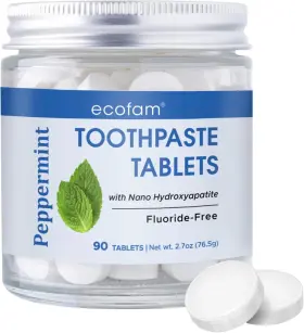313045675677 ECOFAM Peppermint Toothpaste Tablets Chewable