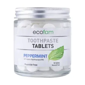 810082470253 ECOFAM Toothpaste Peppermint Chewable Breath Fre