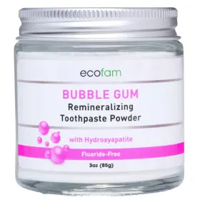 BUBBLE3OZTPOWDER ECOFAM Toothpaste Powder Remineralizing Xy